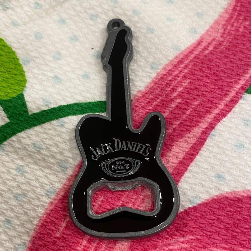 Jack Daniels Black Guitar Bottle Opener